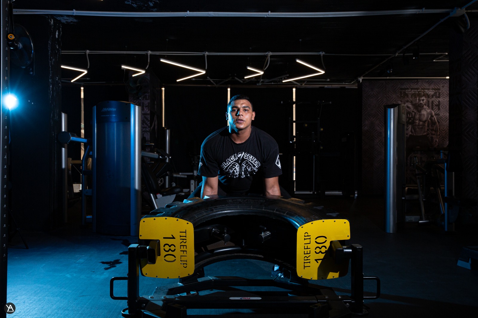 Adel on the gym floor during a one-on-one training session