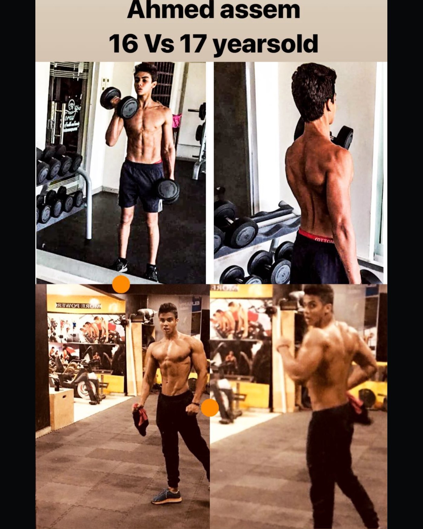 Before-and-after photo of Ahmed Assem's transformation coached by Adel El Biltagy